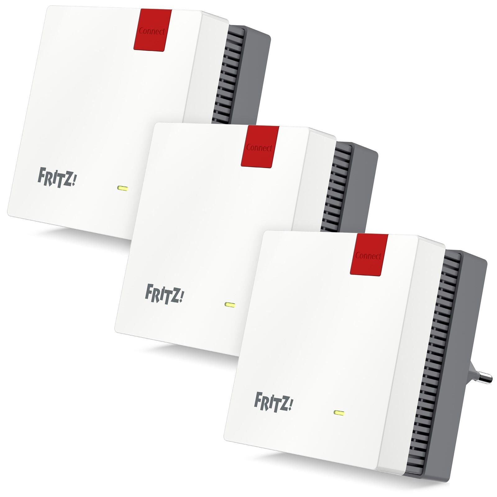 3x FRITZ!Repeater 1200 AX WiFi Range-Extender GigE WiFi6 2.4 GHz, 5 GHz