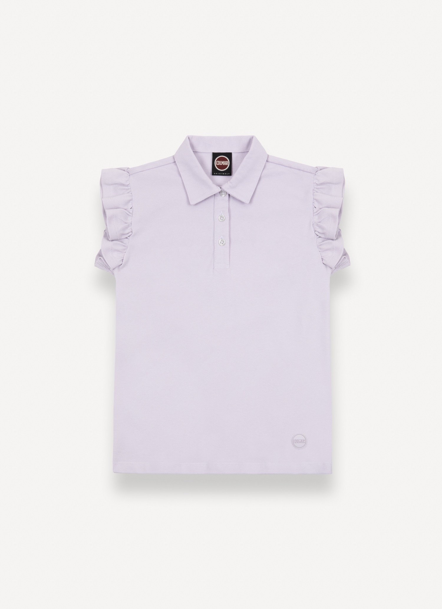 Colmar, Poloshirt Aus Piqué Mit Volant, Farbe: Lunar Rock Violett, Größe: 16