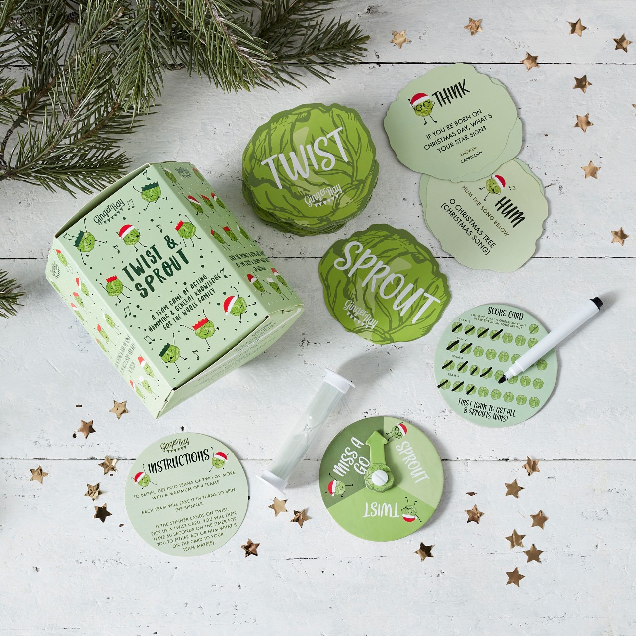 Weihnachtliches Rosenkohl Twist & Sprout Spiel