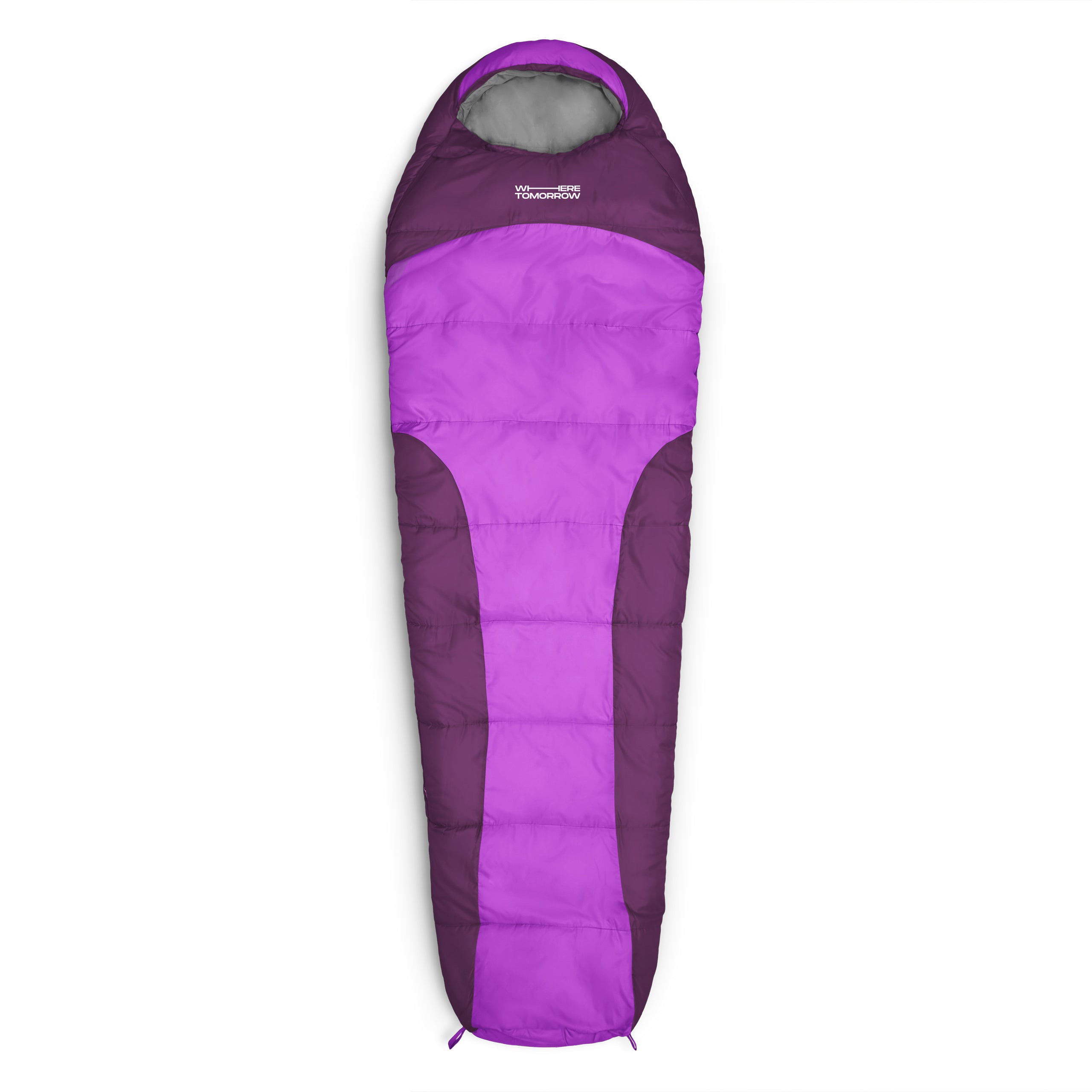 Camping Schlafsack Small & Light - Mumienschlafsack mit Tasche - 220 x 80 x 50 cm - Lila