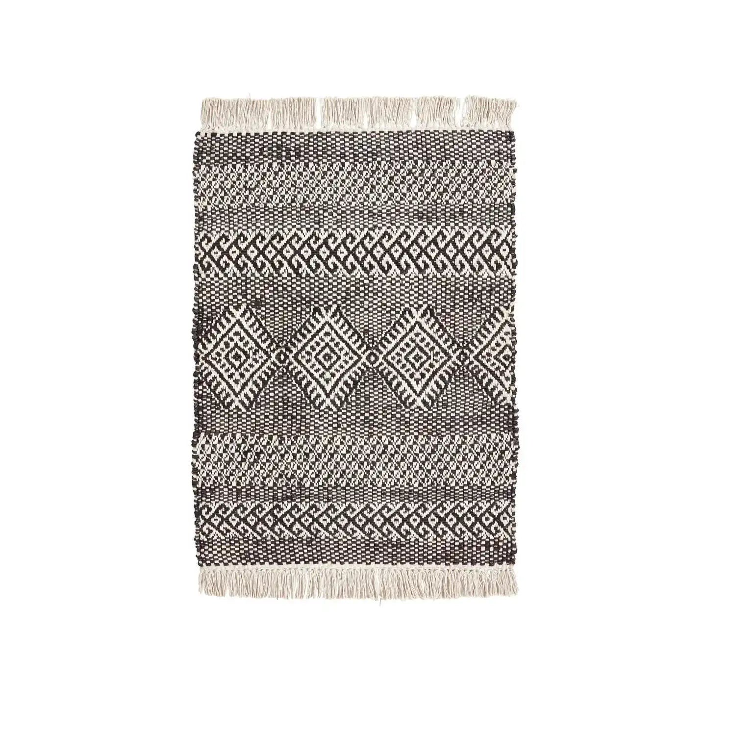 House Doctor Teppich Ethnic Schwarz Natur 60x90cm