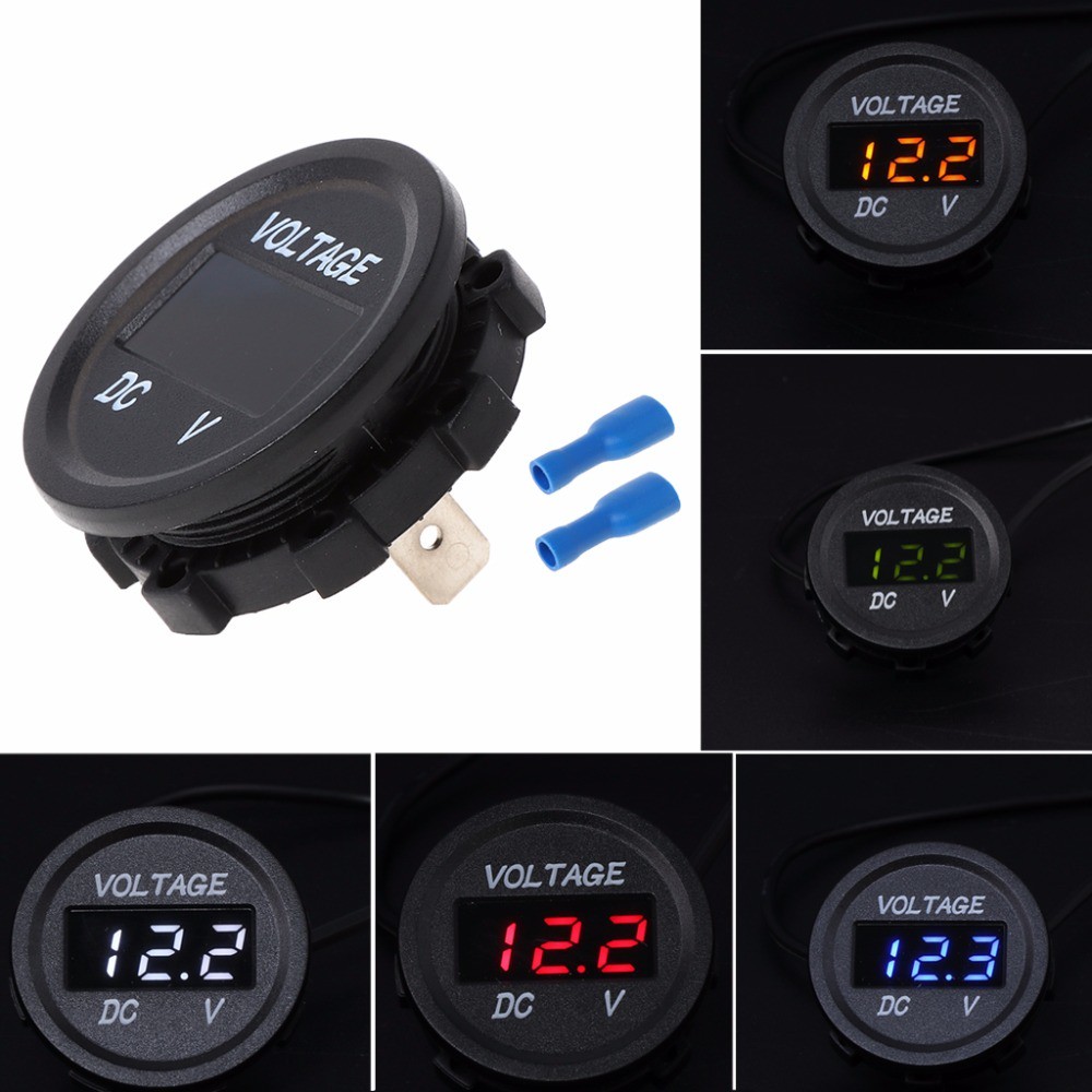 Car Motorcycle Dc 5 V-48 V Led Panel Digital Voltage Meter Voltage Screen Type1 Waterproof Tester Tool