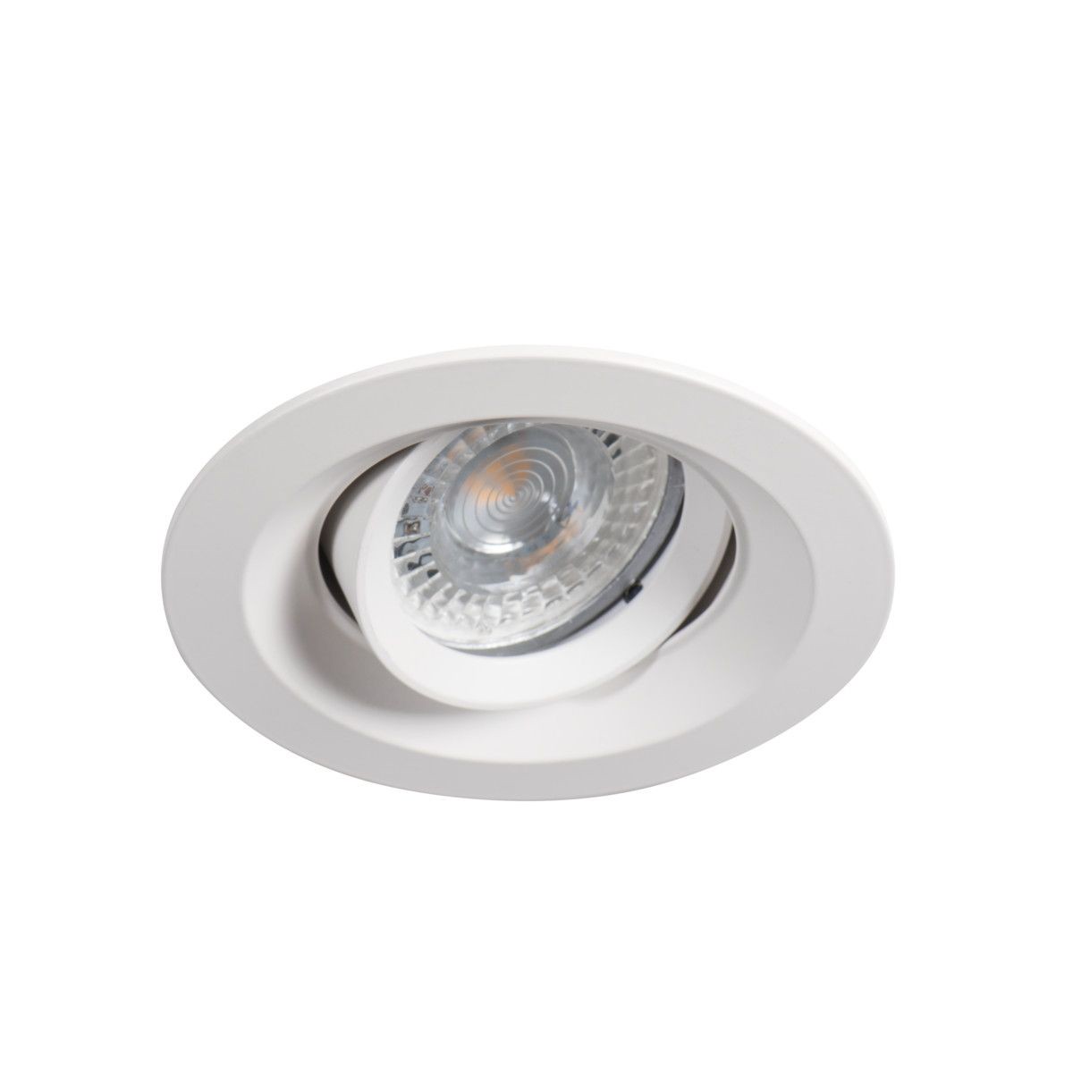 SET Einbaurahmen, Einbaustrahler, Einbauspot Aluminiumlegierung weiß, schwenkbar, rund BØ75mm + LED Leuchtmittel & GU10 Sockel wählbar