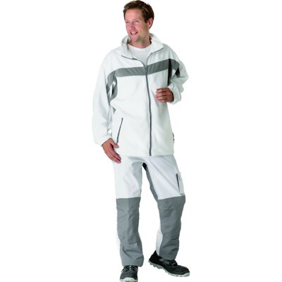 Wetter- und Kälteschutz-Fleecejacke Plaline 2563 reinweiß/zink, Größe S