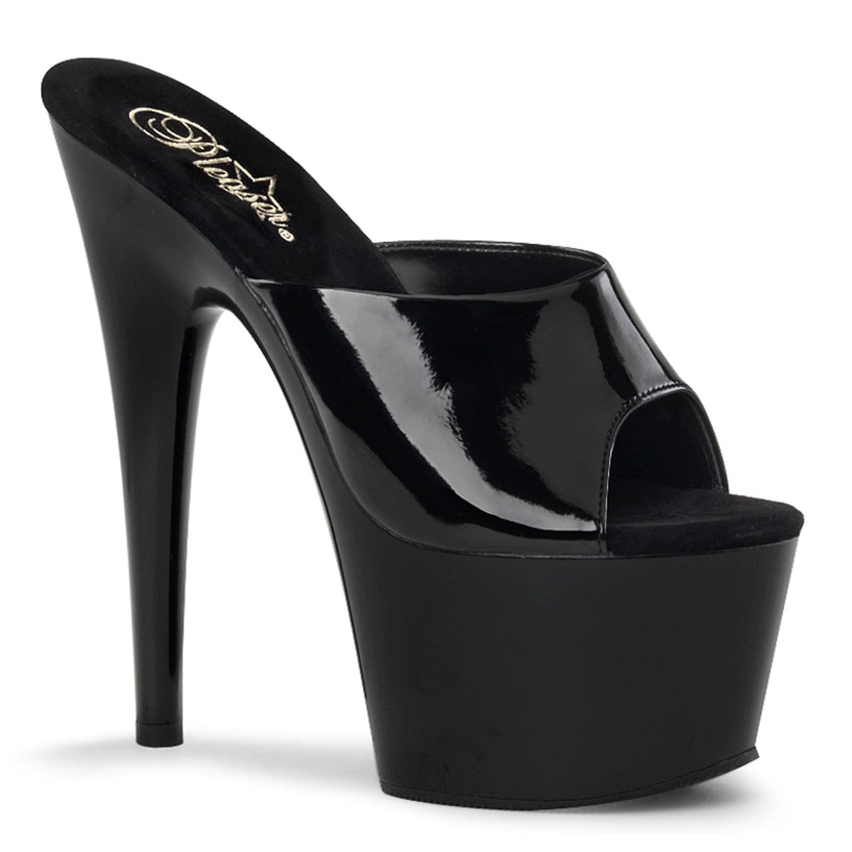 Pleaser ADORE-701 Damen Slipper Schwarz Lack EU 35