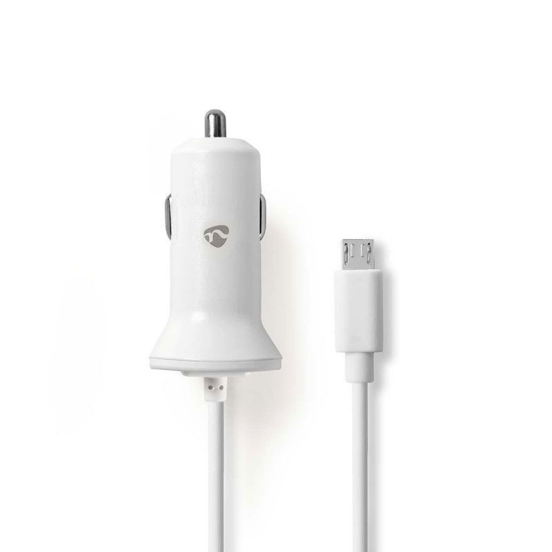 Autoladegerät | 12 W | 1x 2,4 A | Anzahl der Ausgänge: 1 | Micro USB (Fast) Kabel | 1,00 m | Einzelspannungsausgang