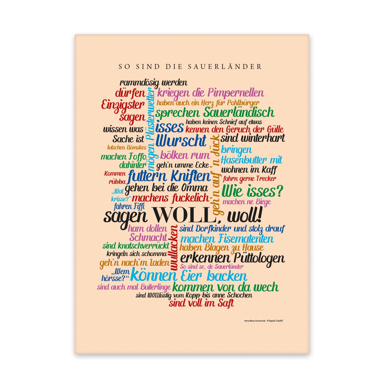 Leinwand So sind die Sauerländer - Keilrahmen - 50x70 cm