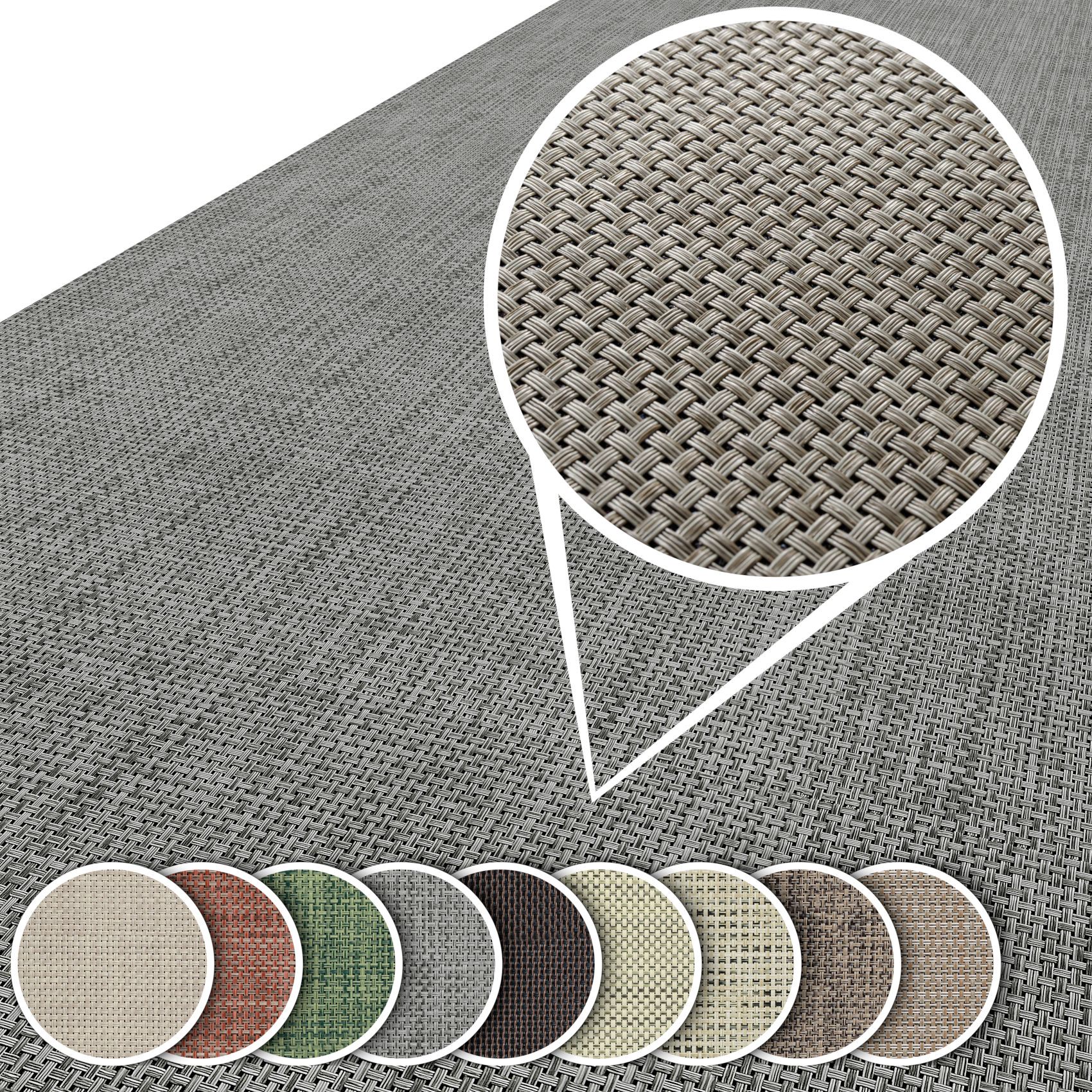 In- Outdoor Teppich Läufer Rattan TATAMI Merhfarbig 50/ 67/ 100 cm Breit 50cm Rust 100cm