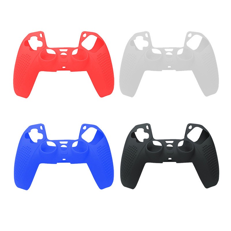 Pour contrôleur Ps5 PS5 Playstation 5 couvercle de boitier en silicone souple couleur unie contrôleur poignée couverture antidérapant avec Spot D