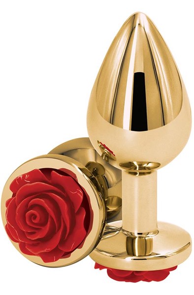 NS Novelties Rose Buttplug Medium Rot
