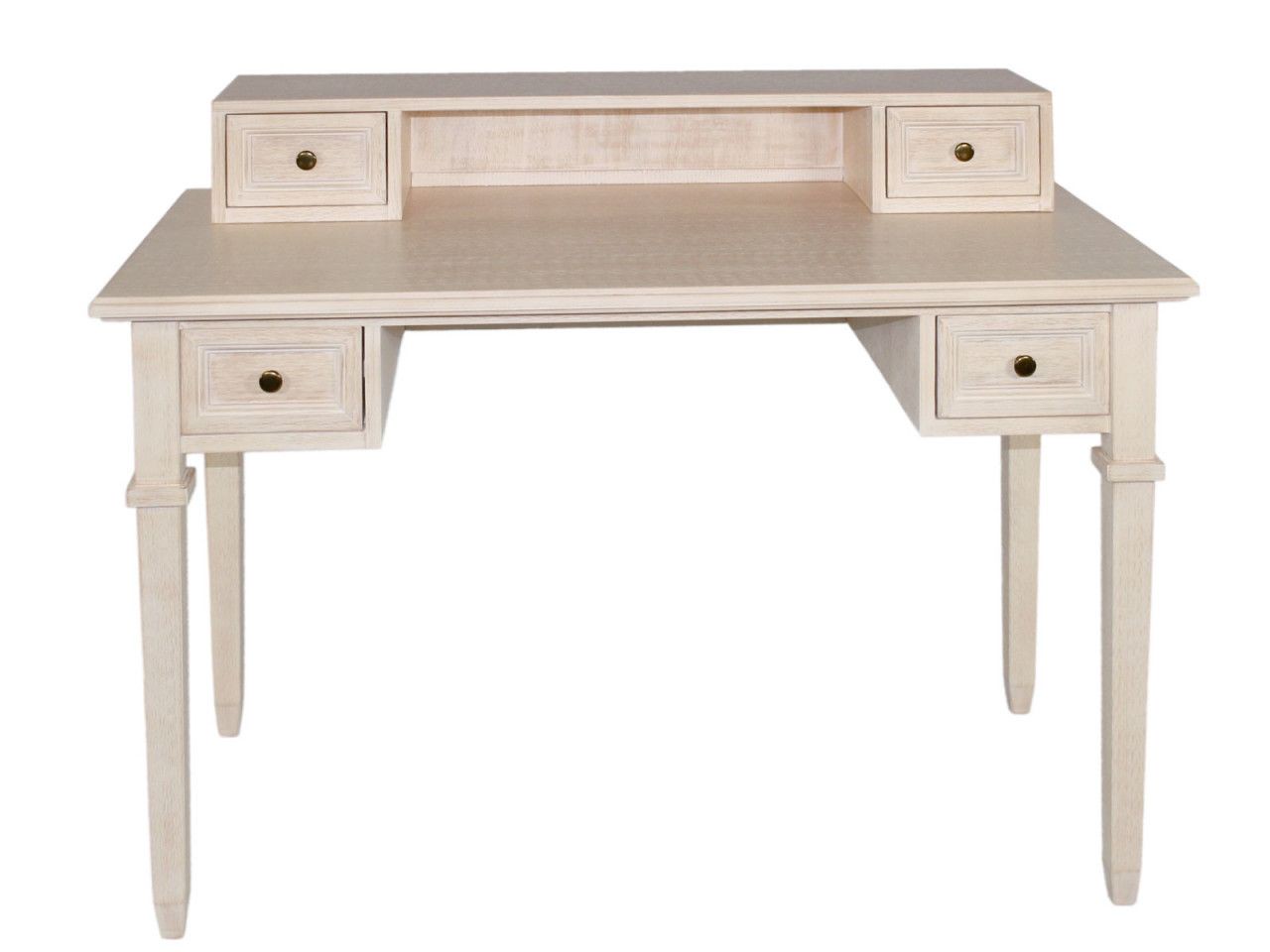 Schreibtisch mit Aufsatz Duett B 120 H 91 cm 4 Schubkästen Pinie massiv Pinie lipizano 