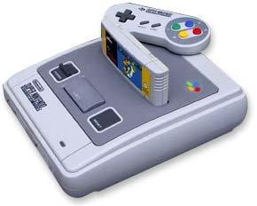Super Nintendo Konsole grau