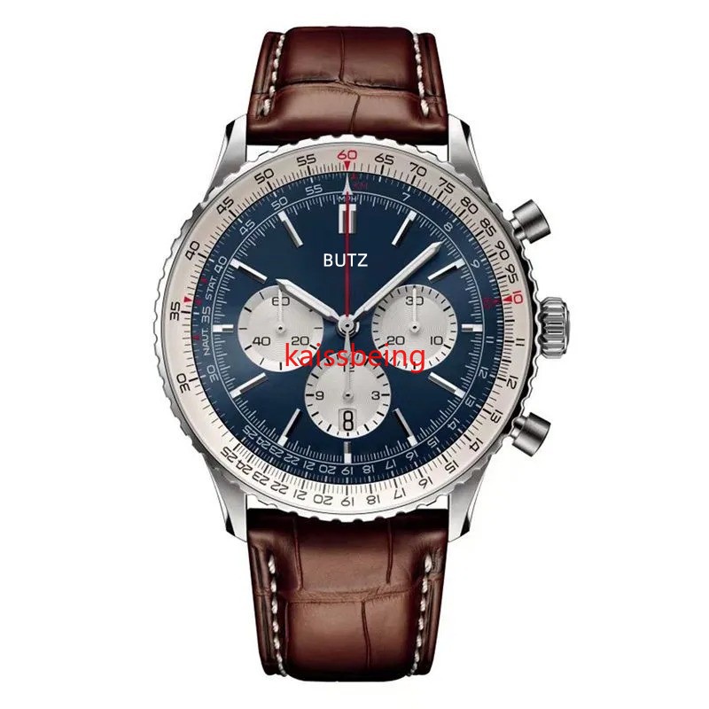Nouveau mouvement de concepteur de minuterie A Montres Men de haute qualité Top Brand Luxury Mens Watch Multi-fonction Chronograph Montre Clocks