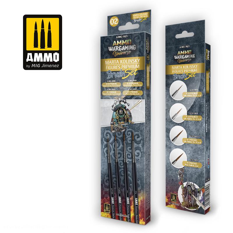 AMMO by Mig Jimenez Ammo Wargaming Universe - Marta Kolinsky Figuren Premium Pinselset