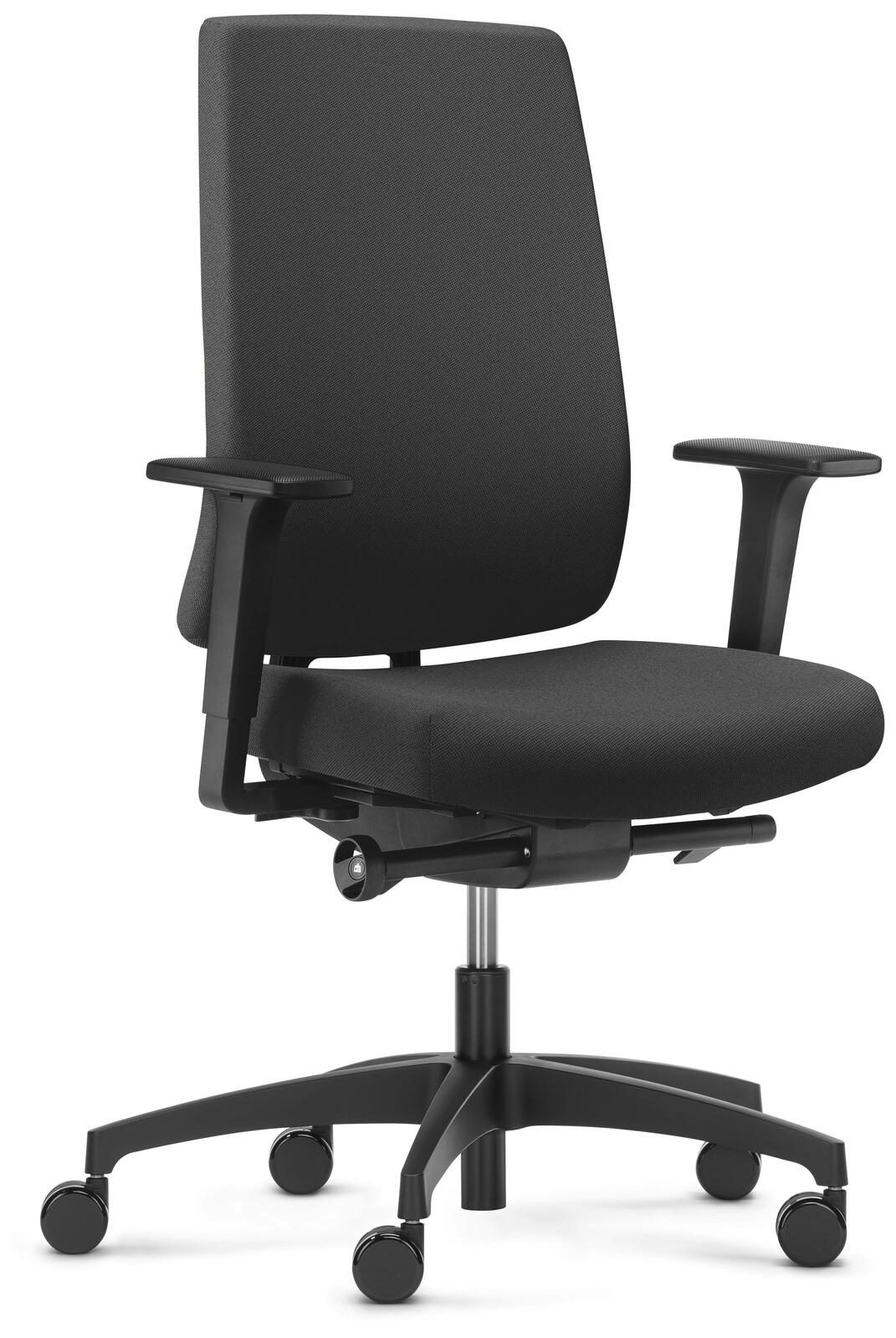 Dauphin Bürostuhl Indeed operator SLP, ID 7046_SLPP1 Stoff schwarz, Gestell schwarz