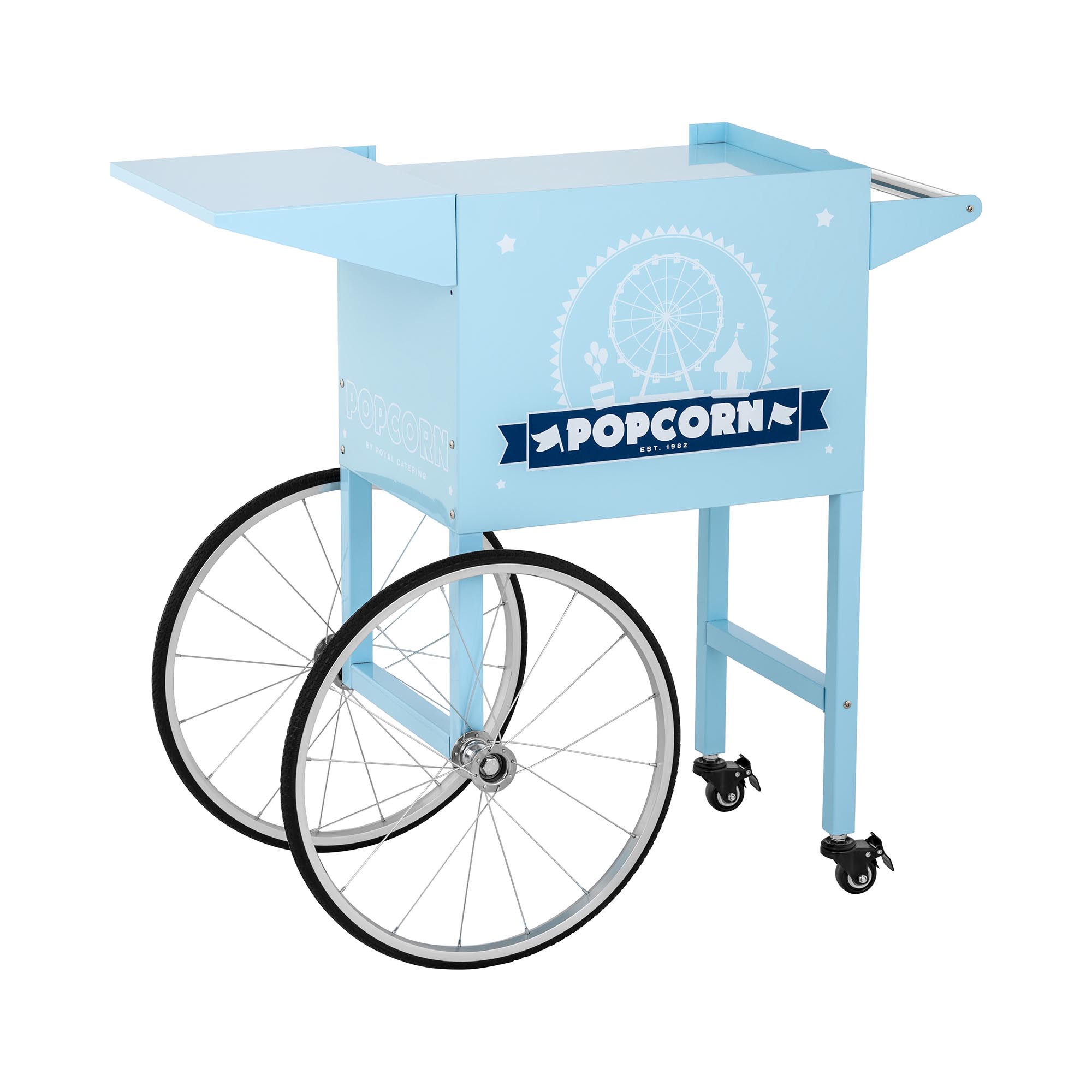 Wagen für Popcornmaschine - 51 x 37 cm - blau - Royal Catering
