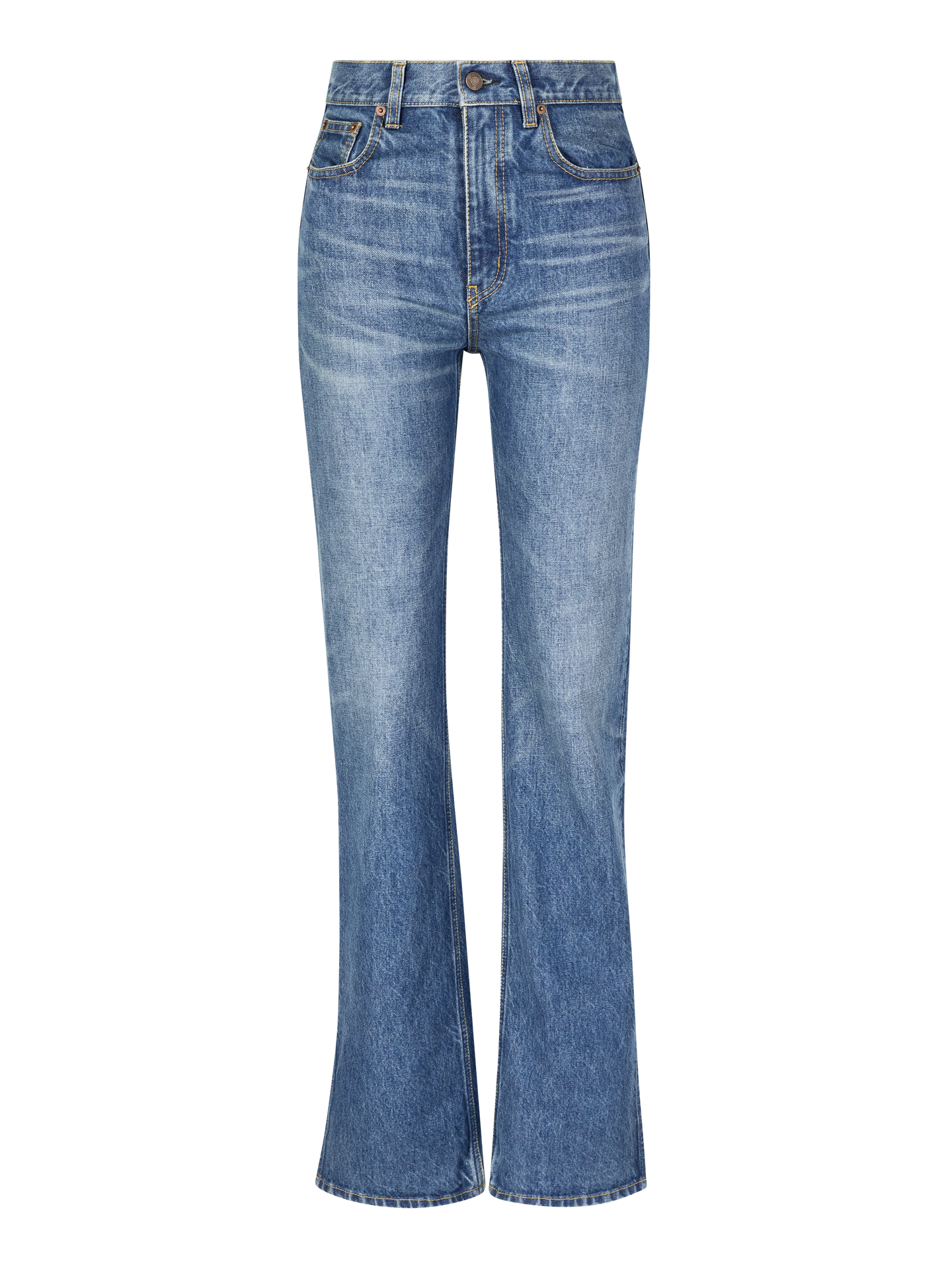 High-Rise Bootcut-Jeans Faded Indigo