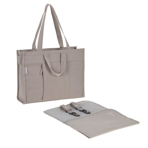 LÄSSIG Wickeltasche Tote Up Bag taupe – stilvoll und funktional - Neu