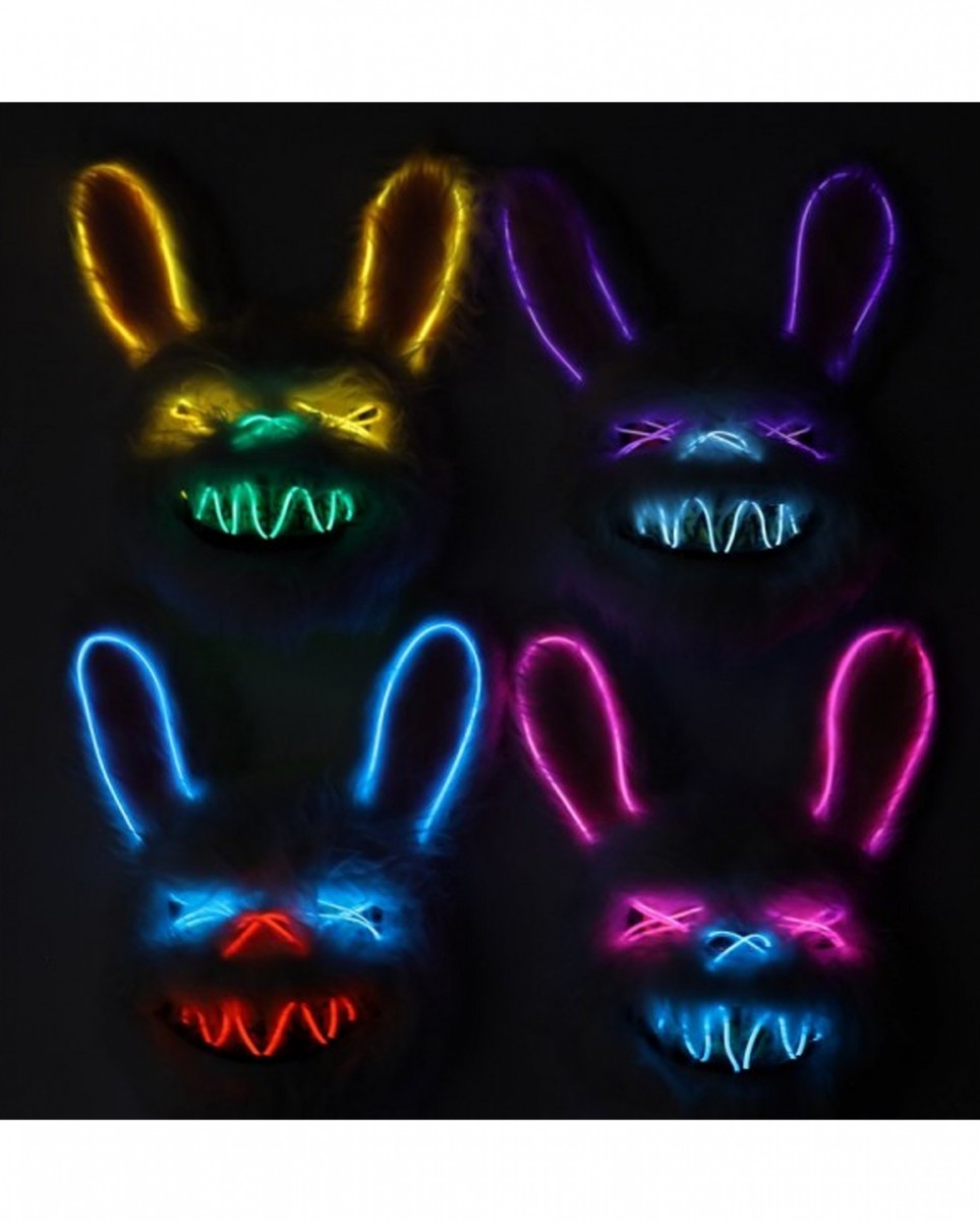 Beleuchtete Hasen LED Maske
