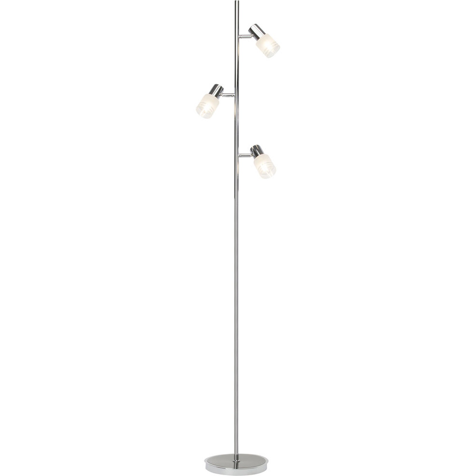 LED Stehleuchte 157.5 x 26.5 x 22 x 3.1 cm Metallic Glas Stehlampe Zylindrisch Lichtfarbe: Warmweiß