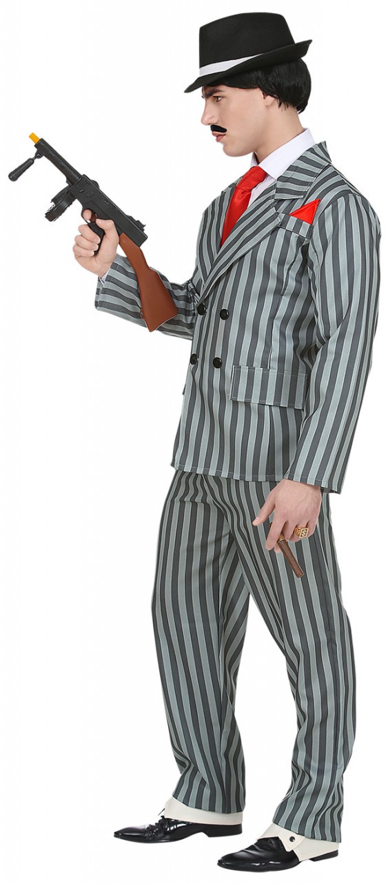 Eleganter 20er Jahre Gangster Anzug | L - Grau  | Wir machen Party.de |