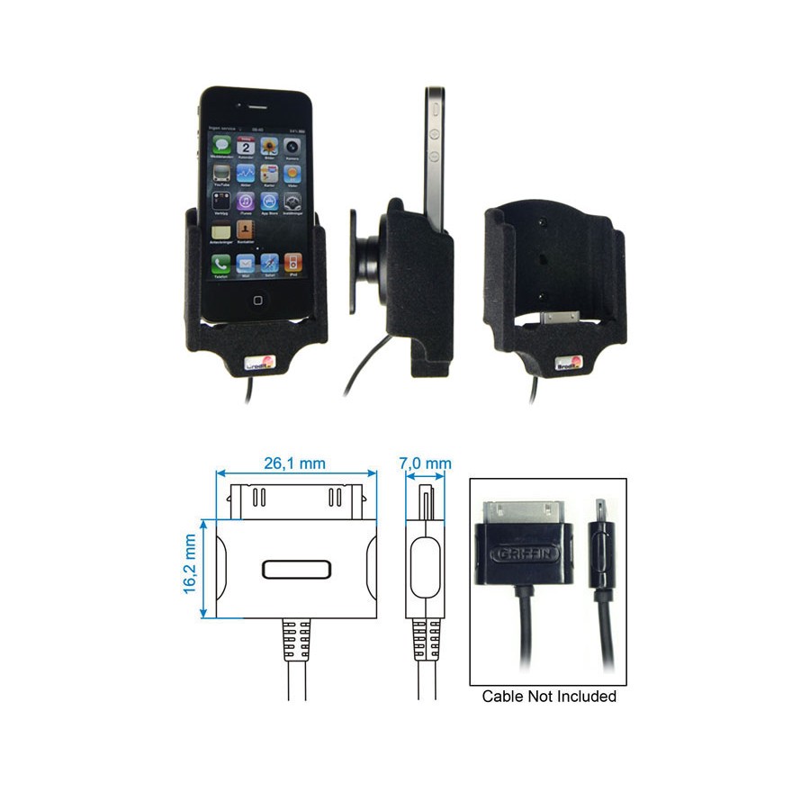 Apple iPhone 4/4S Support passif avec pièce pour câble Griffin Power Jolt