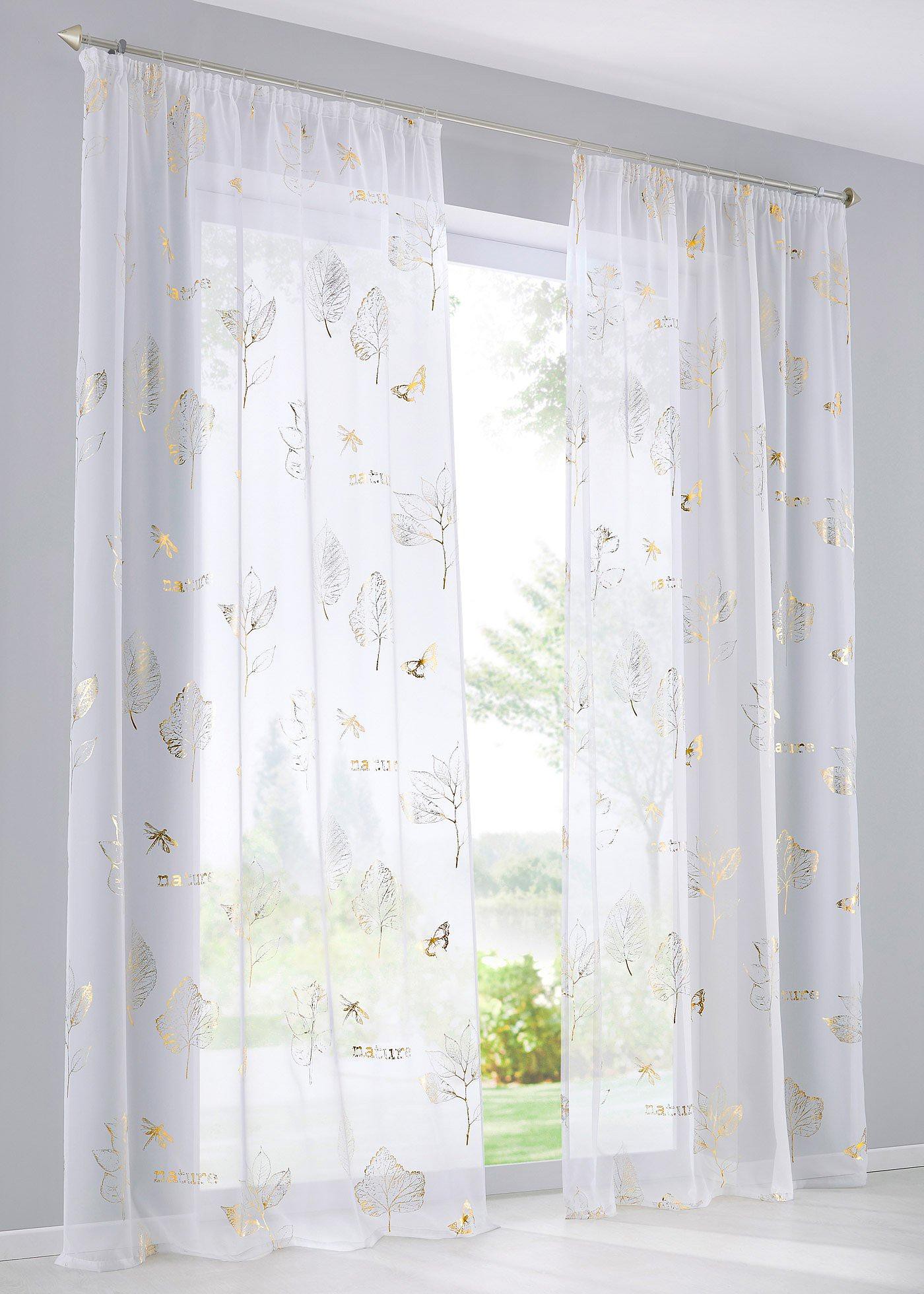 Gardine mit Glanz Druck (1er Pack)