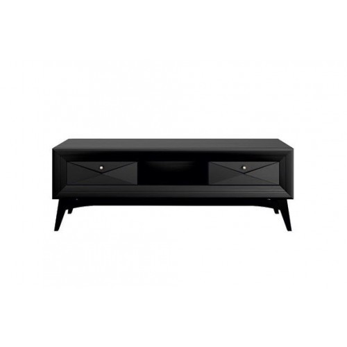 Lowboard tv Ständer Sideboard Tisch Wohnzimmer Modern Holz Schwarz Design