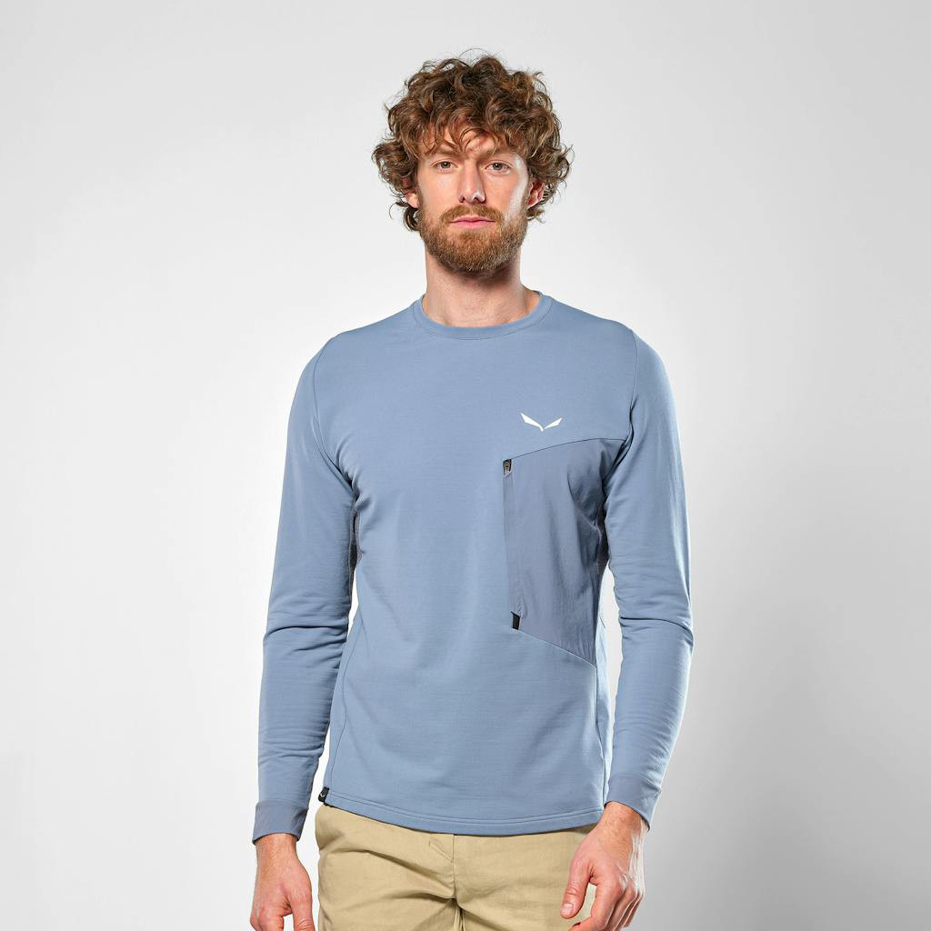 SALEWA - Puez Merino Durastretch Pullover Herren - Blau (Gr.54)