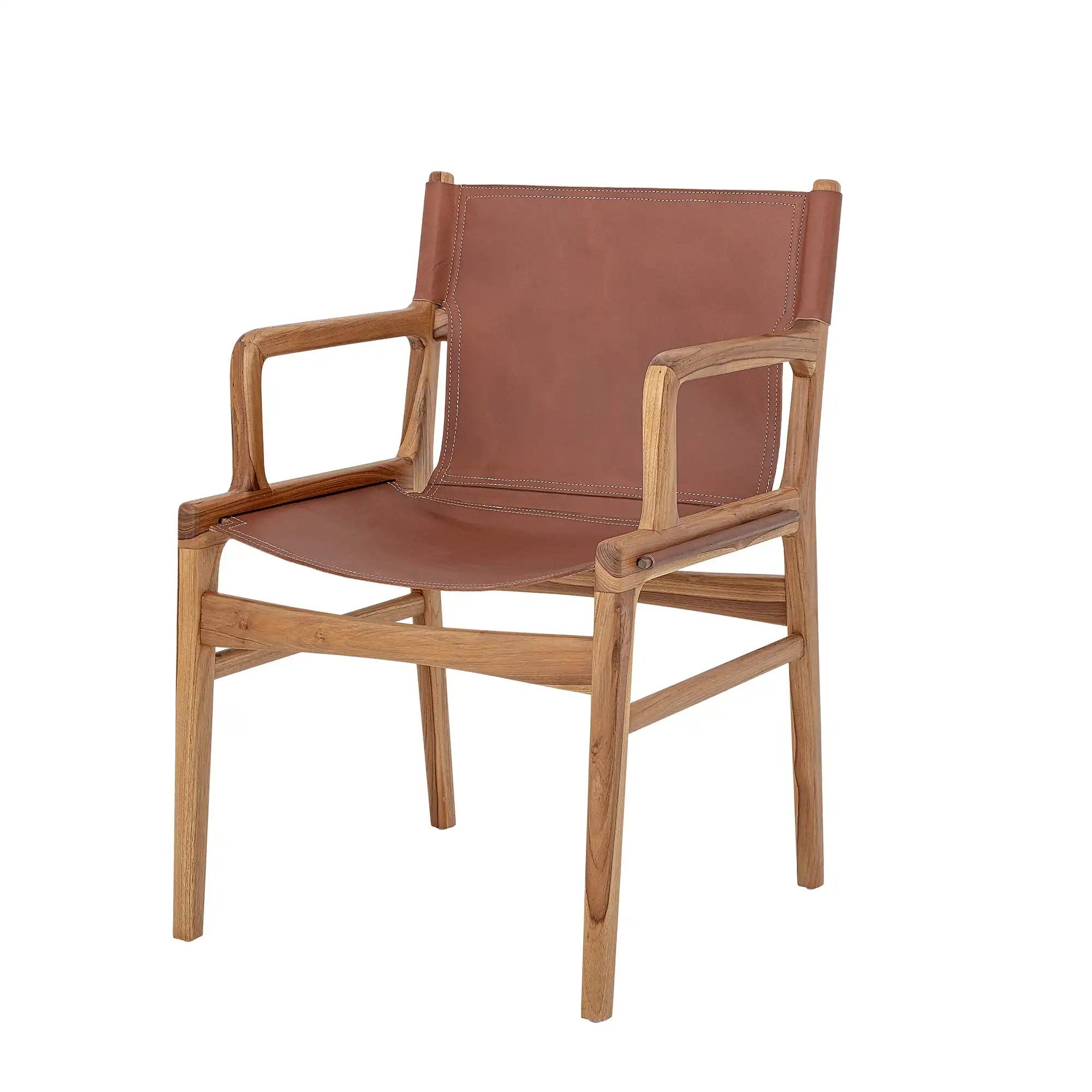 Bloomingville Lounge chair Leder braun Ollie