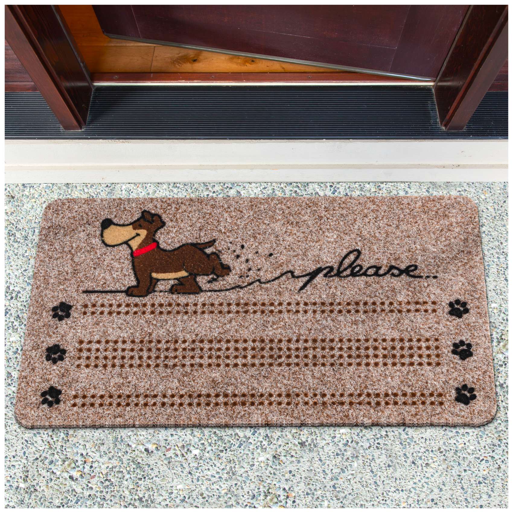 Fußabtreter Schmutzfangmatte Fußmatte rutschfest 40x70cm Hund 40x70cm