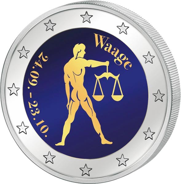 2-Euro-Künstlerausgabe Sternzeichen Waage