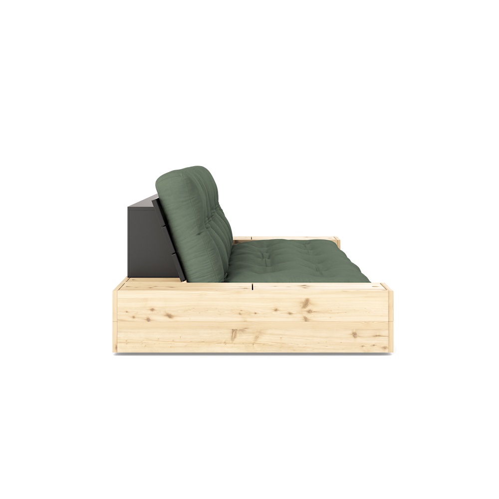 Karup Design Untergestell (Schlafsofa) Naturholz/Nachtschwarz/Olivgrün mit Seitenkästen – 1374027564