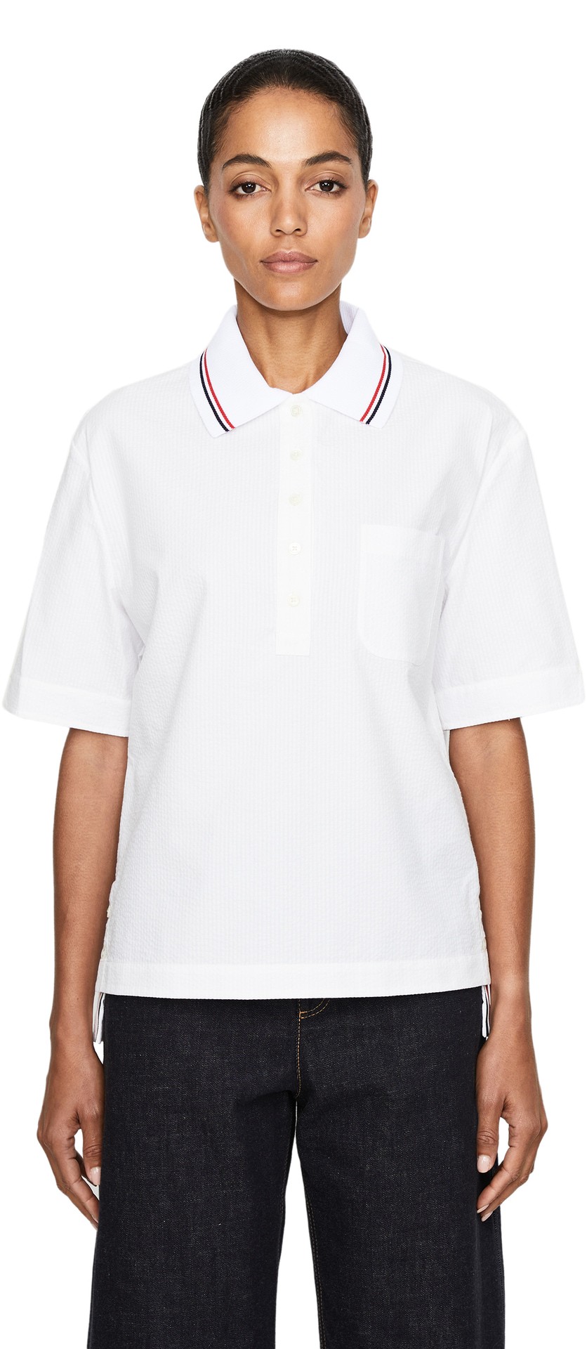 Baumwoll-Poloshirt Weiß