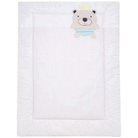 ALVI Krabbeldecke 100x135 cm Raute taupe – Weiche Spieldecke für Babys - Wie neu