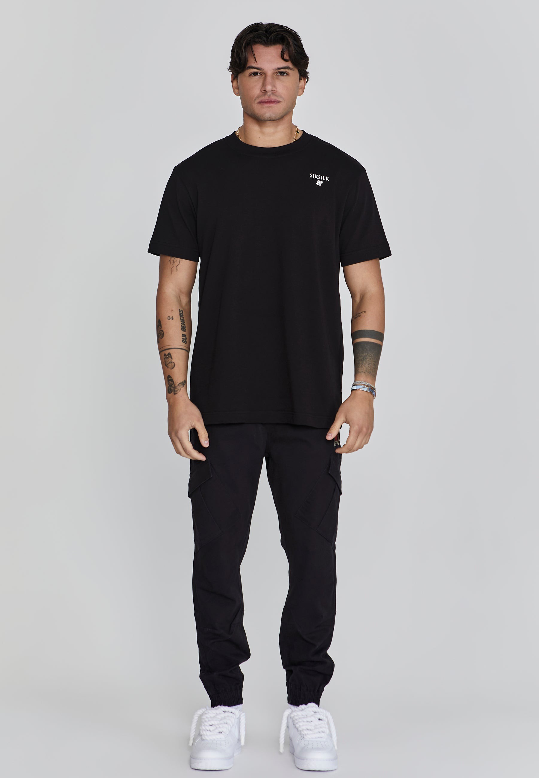 SikSilk Herrenschwarze Cargohose M