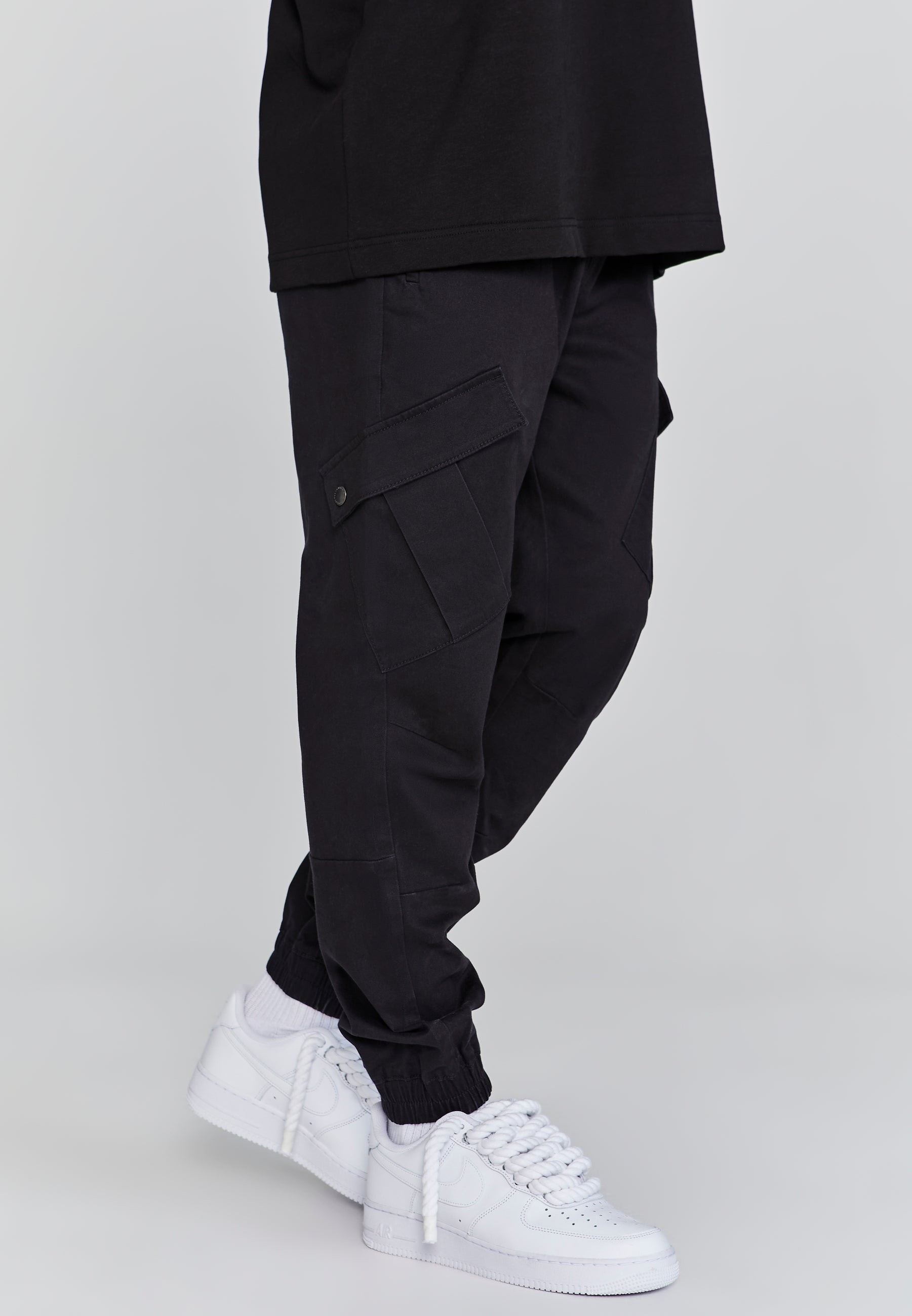 SikSilk Herrenschwarze Cargohose M