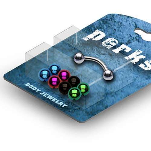 Augenbrauen Piercing Bonus Packung mit 10 verschiedenen Kugeln