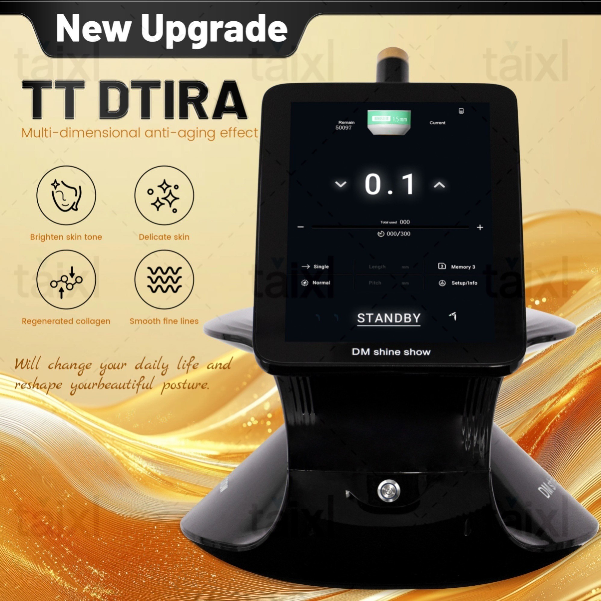 Portable TT 12D Double Lift Beauty Machine for Face and Body Skin Tightening Anti-Wrinkle Anti-Aging Treatment