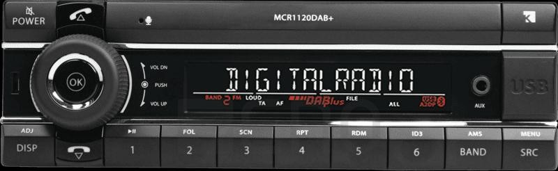 AXION MCR 1120 DAB+ Autoradio 1 DIN, Anschlüsse: AUX in, MP3