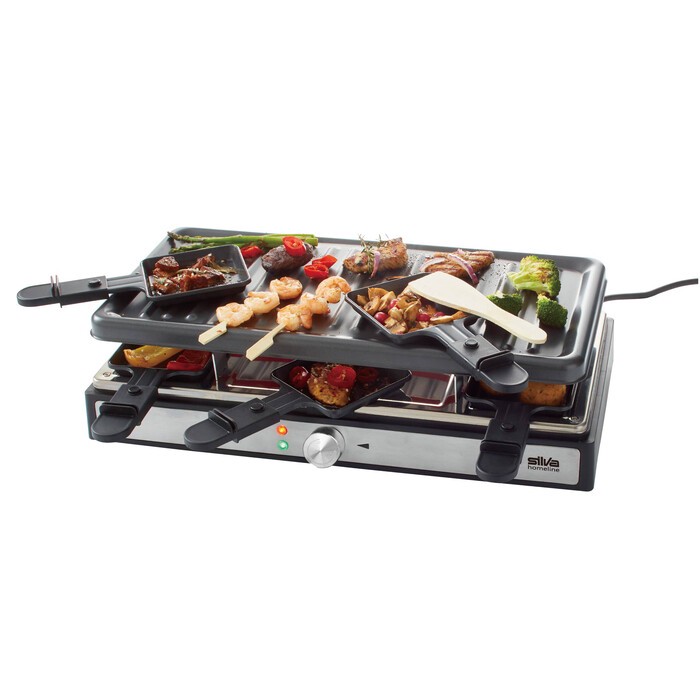 SILVA HOMELINE Raclette mit 8 Pfännchen 1.400 Watt
