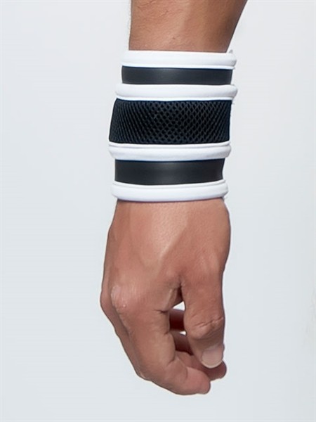 Neopren-Armband-Portemonnaie - schwarz-weiß