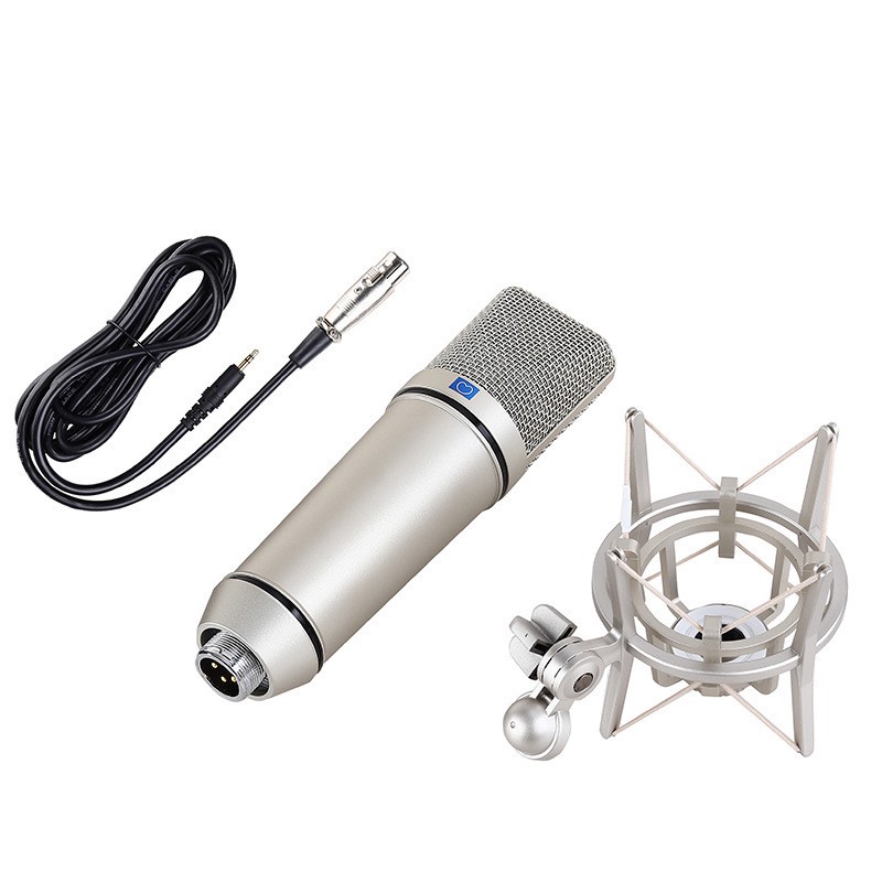 KingLucky Microphone Metal Metal Body Condenser Recainer Recording Notebook Studio for Vocal Music K Carte son 230816
