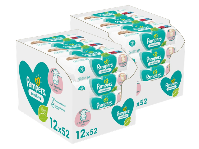 24x Pampers Sensitive Feuchttücher | je 52 Stück