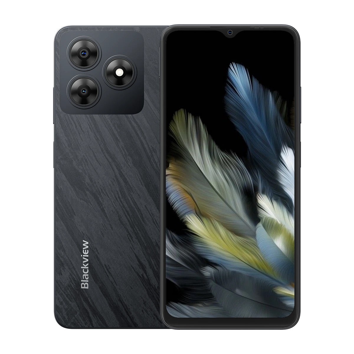 Blackview WAVE 8 - Smartphone 4G Unisoc T606 Octa-core 4 Go + 128/256 Go 5000 mAh 13 MP avec écran de 6,56 pouces à 90 Hz, 4 Go + 128 Go / Noir