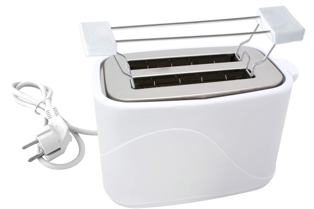 Toaster 700 Watt weiß mit Aufsatz Scheibentoaster Toast