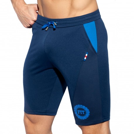 ES Collection Fit Flag Shorts - Navy