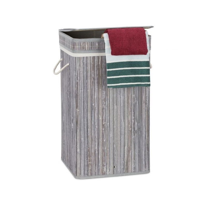 Faltbarer Wäschekorb aus Bambus
