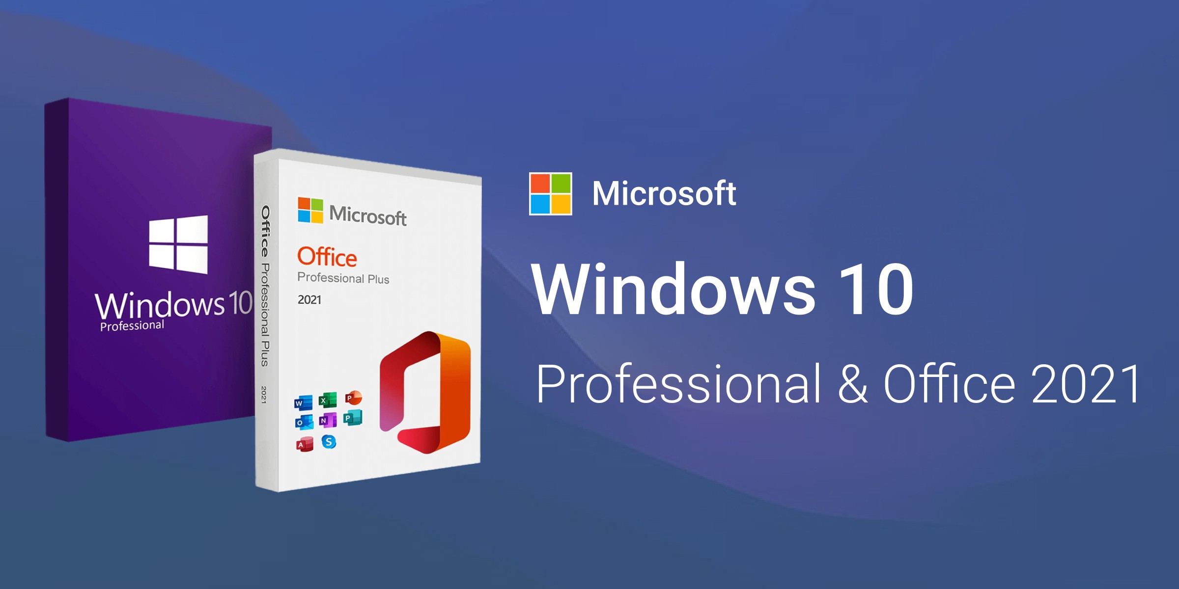 Microsoft Windows 10 Pro and Microsoft Office 2021