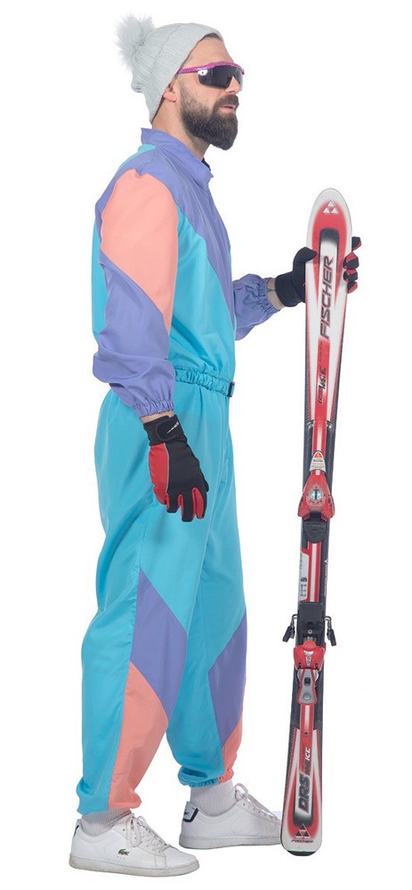 Retro Ski Anzug Herrenkostüm